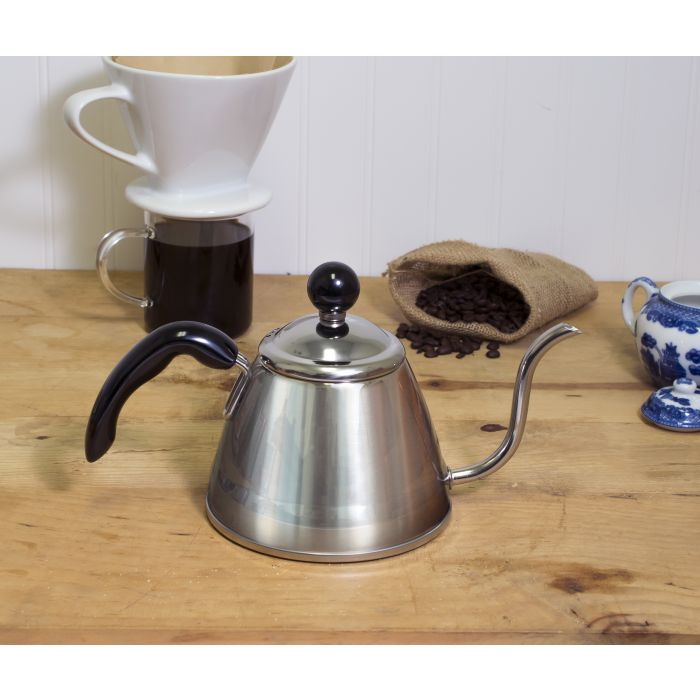 Fino 6576 Pour Over Coffee Kettle 4 1/4-Cup Silver 