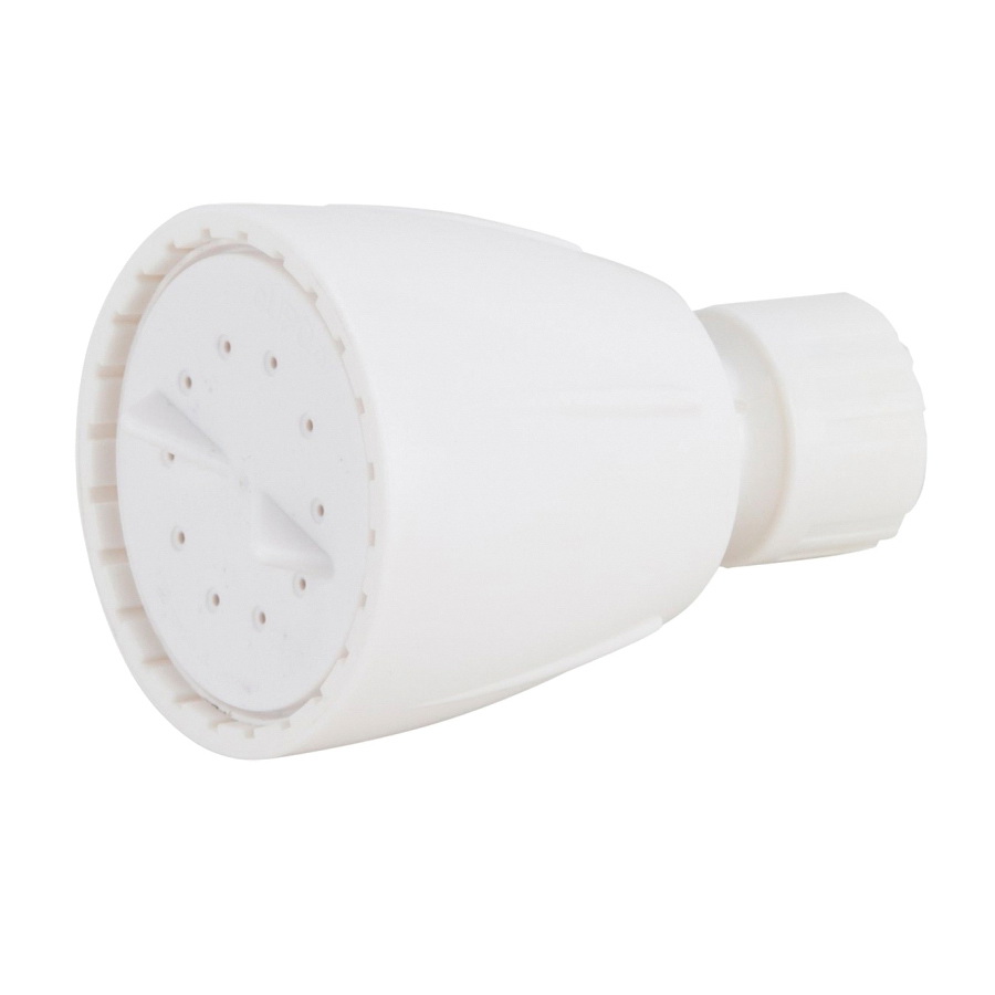 S1210201WH Shower Head, 1.75 gpm, 1/2-14 NPT Connection, Threaded, ABS, White, 8 in L, 12 in W