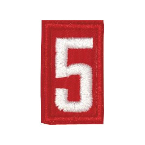 Boy Scouts Of America 10405 Numerical Emblem, Rectangular, Red/White - 1