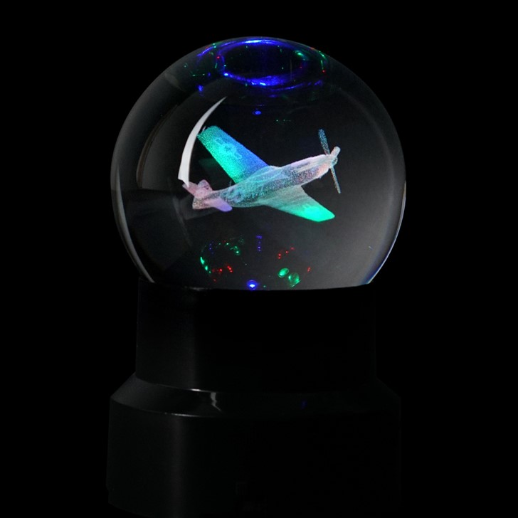 Dynasty Gallery 51208-P51D Crystal Sphere, Internal Light/Music: Internal Light - 2