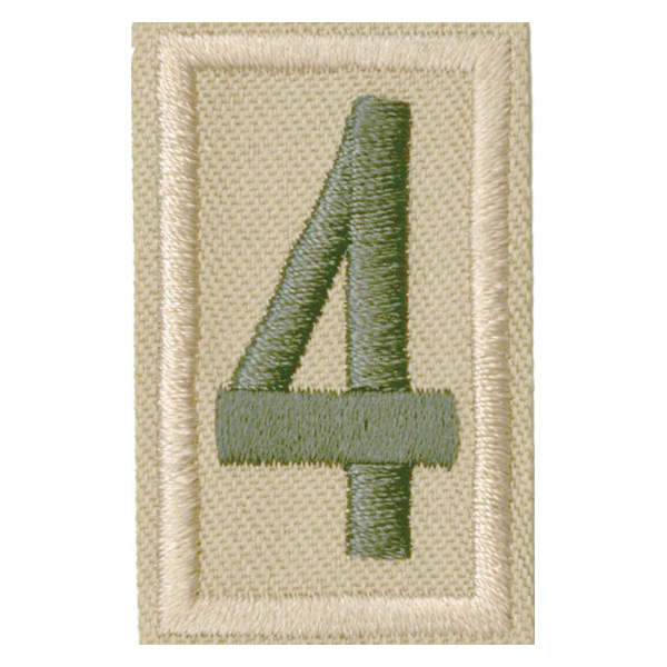 Boy Scouts Of America 18074 Numerical Emblem, Rectangular, Green/Tan - 1