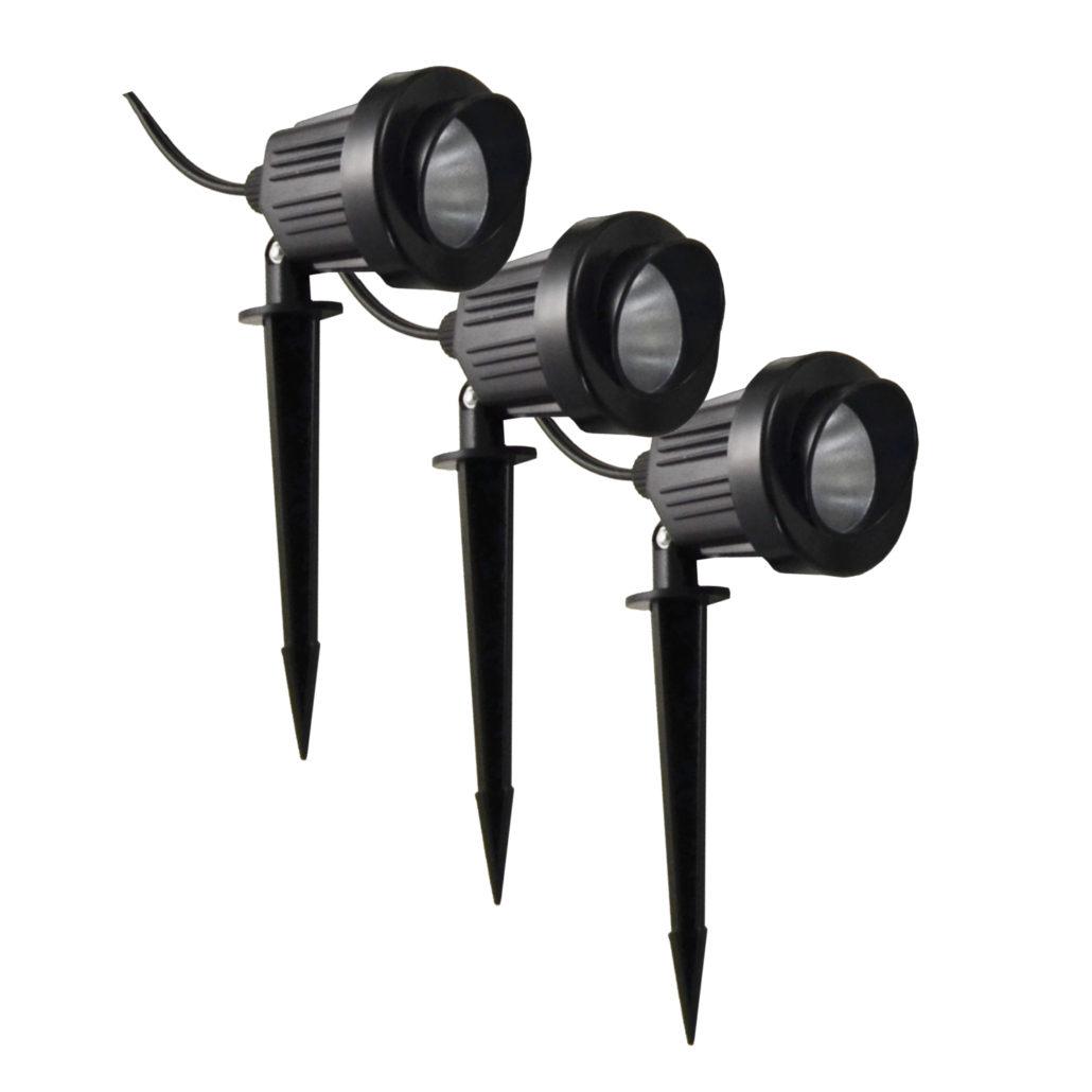Stonepoint Led Lighting LL-100-25D Spot Light Kit, 120 V, 4.5 W, 3-Lamp, LED Lamp, 300, 5000 K Color Temp