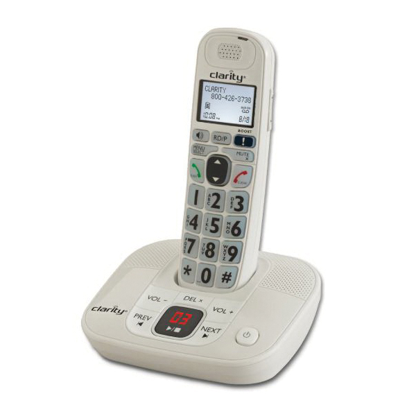 Clarity D712 Series 53712.000 Cordless Phone with Answering Machine, 100 Name Input, Tone Pulse/Tone - 1