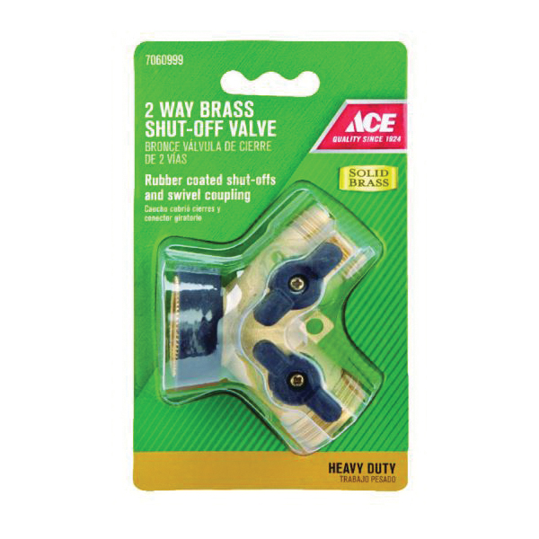 2-Way Shut-Off Valve, Ace, Threaded, Brass Body - 2