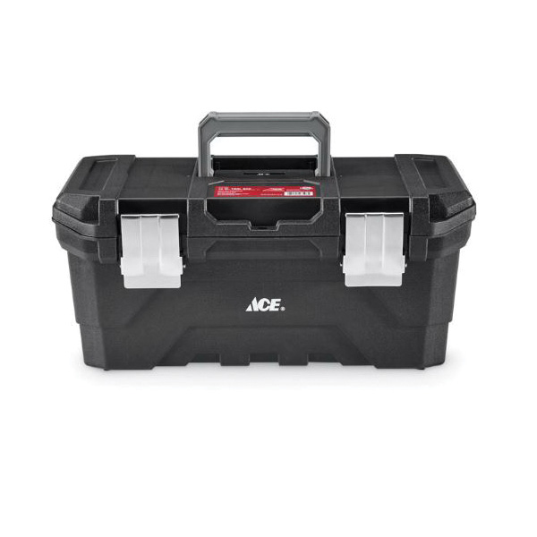 ACE ACE320516 Tool Box, Plastic, Black, 16 in L x 9-1/4 in W x 10-1/2 in H Outside, 1-Drawer, 1-Compartment - 3