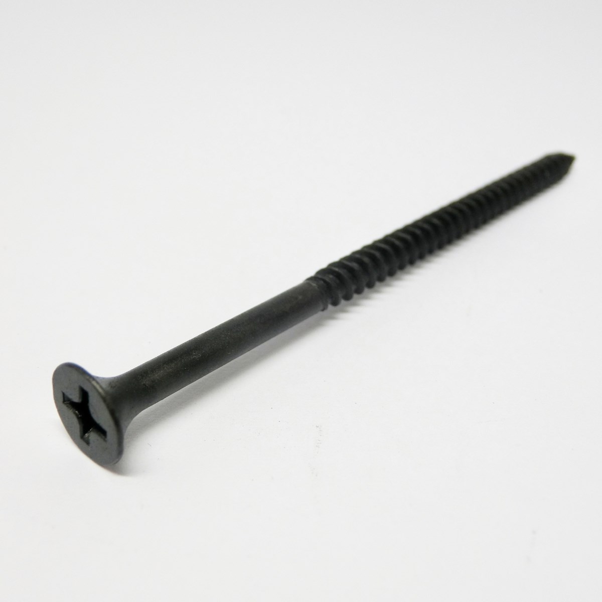 ACE 100124ACE Screw, #8 Thread, 3 in L, Fine Thread, Bugle Head, Phillips Drive, Sharp Point, Steel, Black Phosphate - 1