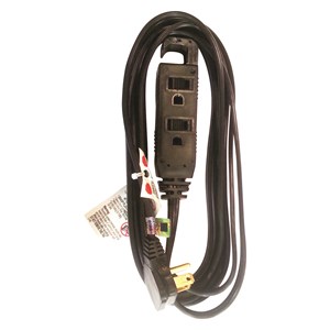 ACE INPH163SPT312BK Extension Cord, 16/3 AWG Cable, 12 ft L, 13 A, 125 V, Black - 1