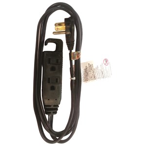 ACE INPH163SPT306BK Extension Cord, 16/3 AWG Cable, 6 ft L, 13 A, 125 V, Black - 1