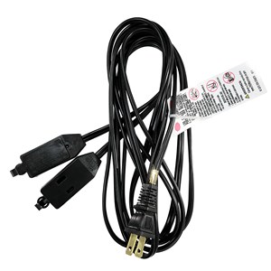 ACE INPD162PT212BK Extension Cord, 16/2 AWG Cable, Male, Female, 12 ft L, 13 A, 125 V, Black - 1