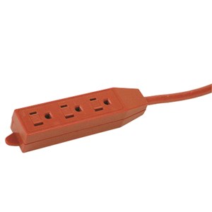 ACE 1IP-002-003FOG Extension Cord, 14/3 AWG Cable, 3-Outlet, 3 ft L, 13 A, 125 V, Orange - 2