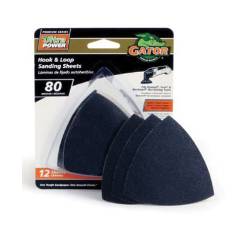 Gator 3771 Oscillating Sanding Disc, 80 Grit, Medium, Zirconium Oxide Abrasive, 3 in L