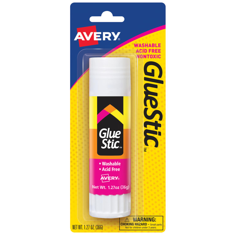 Avery Glue Stic 00191 Glue Stick, White, 1.27 oz - 1
