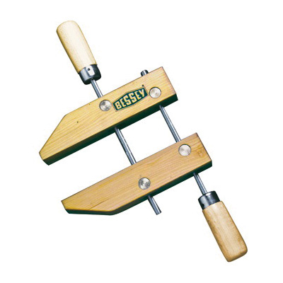 Bessey HS-6 Handscrew Clamp, 6 in Max Opening Size, 3 in D Throat, Wood Body - 1