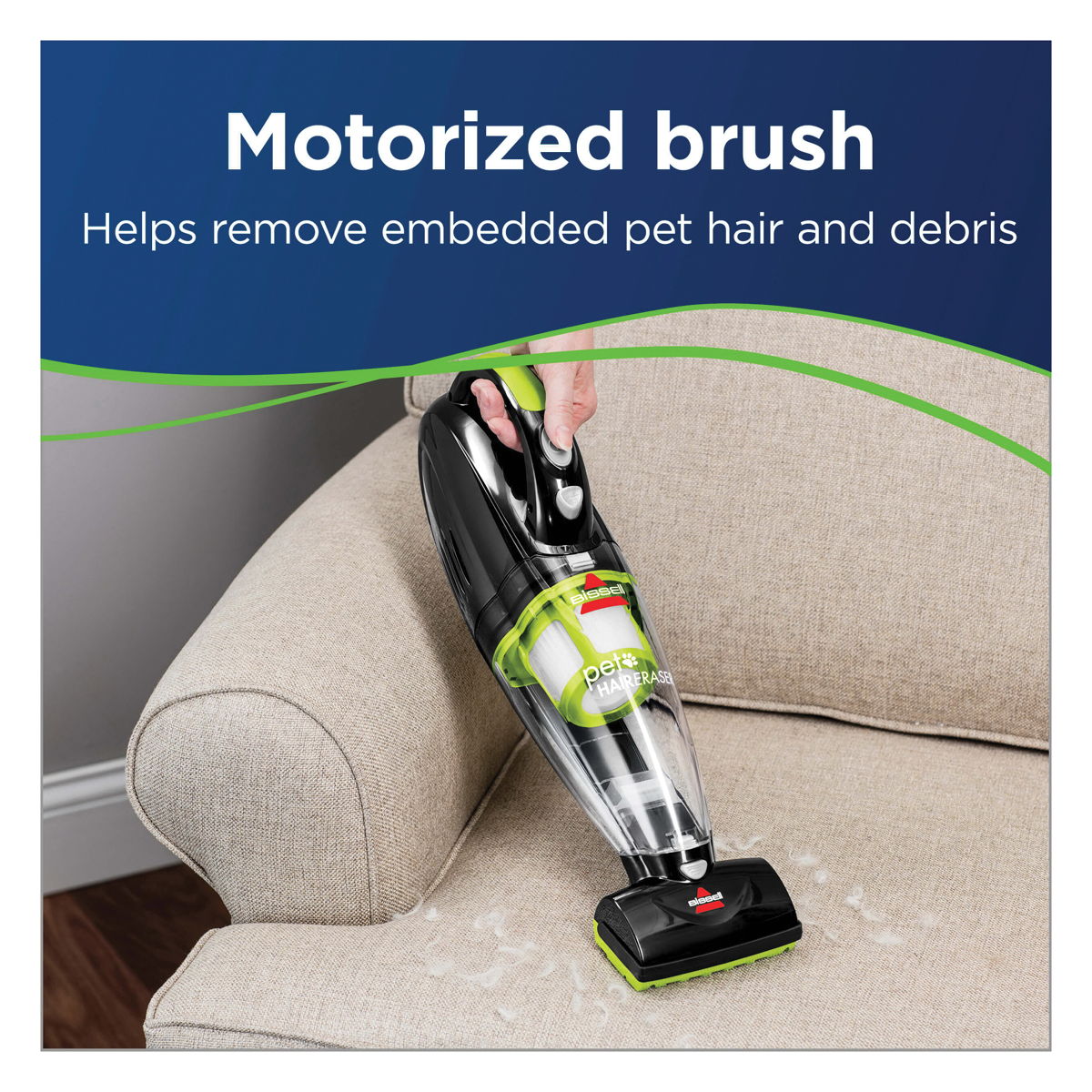 BISSELL Pet Hair Eraser 1782 Cordless Hand Vacuum, 14.4 V Battery, 4-1/2 in W Cleaning Path - 3