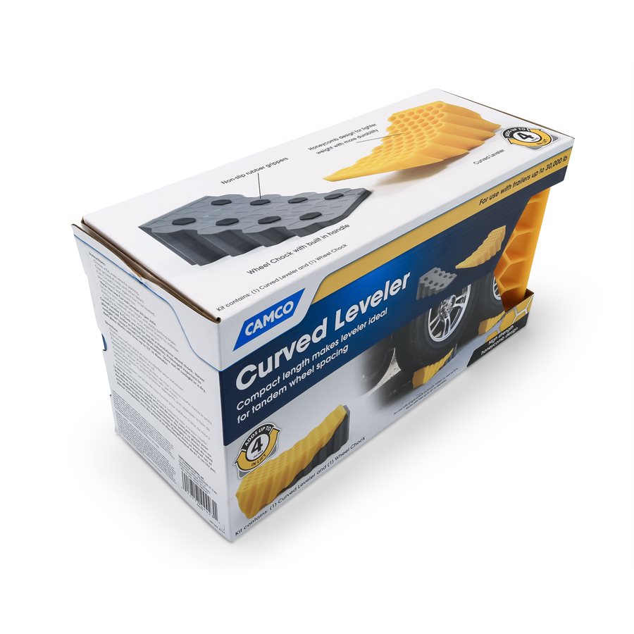 Camco USA 44423 Curved Leveler, Yellow, For: 30000 lb Trailers