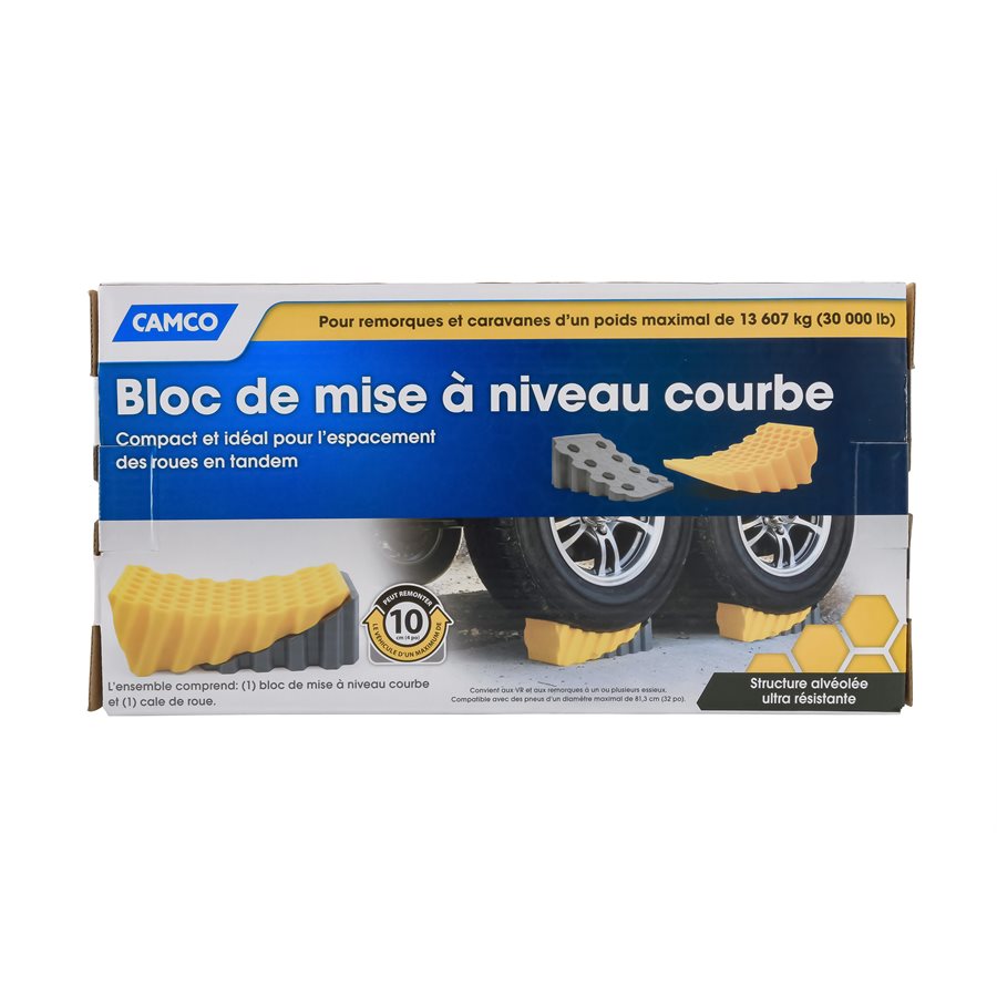 Camco USA 44423 Curved Leveler, Yellow, For: 30000 lb Trailers