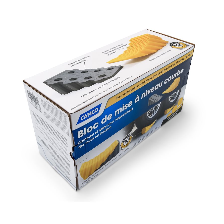 Camco USA 44423 Curved Leveler, Yellow, For: 30000 lb Trailers
