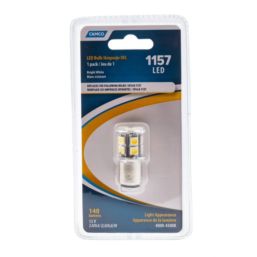 Camco USA 54650 Replacement RV Bulb, 12 V, LED Lamp, 13 -Lamp, White