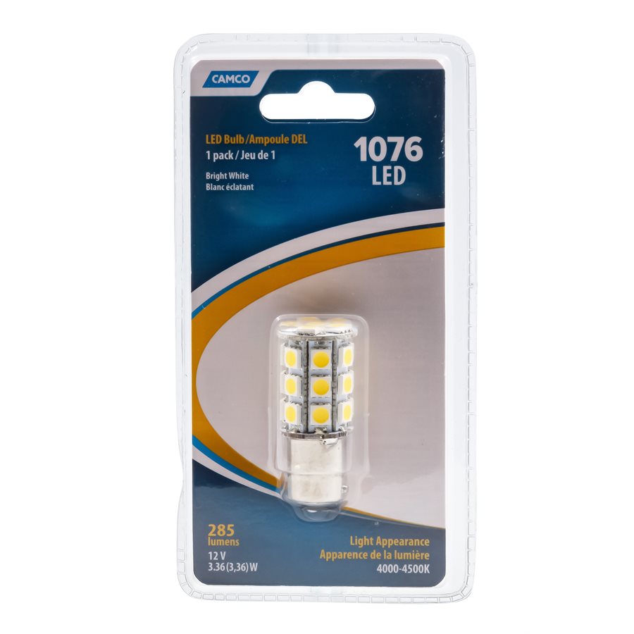 Camco USA 54631 Replacement RV Bulb, 12 V, LED Lamp, 27 -Lamp, White