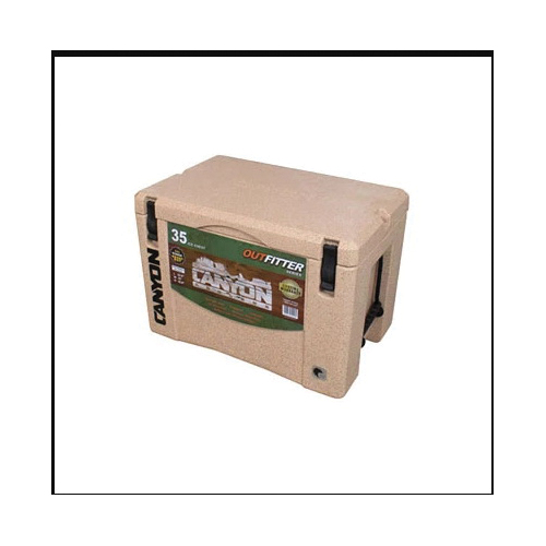 Canyon Coolers X35S Outfitter Cooler, 35 qt Capacity, 23-3/4 in L, 15-1/4 in W, 17 in H, Sandstone - 2