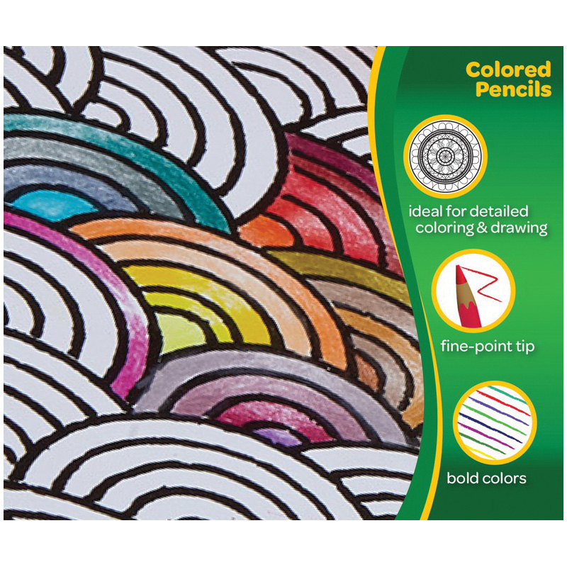 Crayola Kids' Colored Pencils, Assorted Colors, 50/Box (68-4050