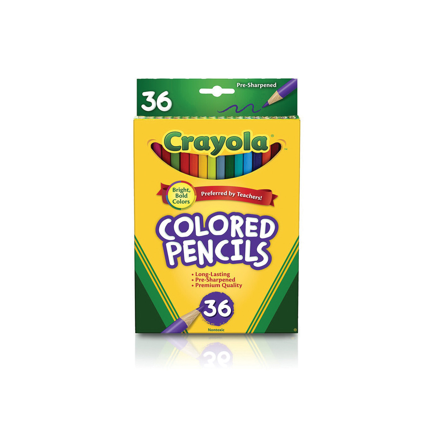 Crayola 68-4036 Colored Pencil, 3.3 mm Dia Lead, Assorted Lead, Wood Barrel - 1