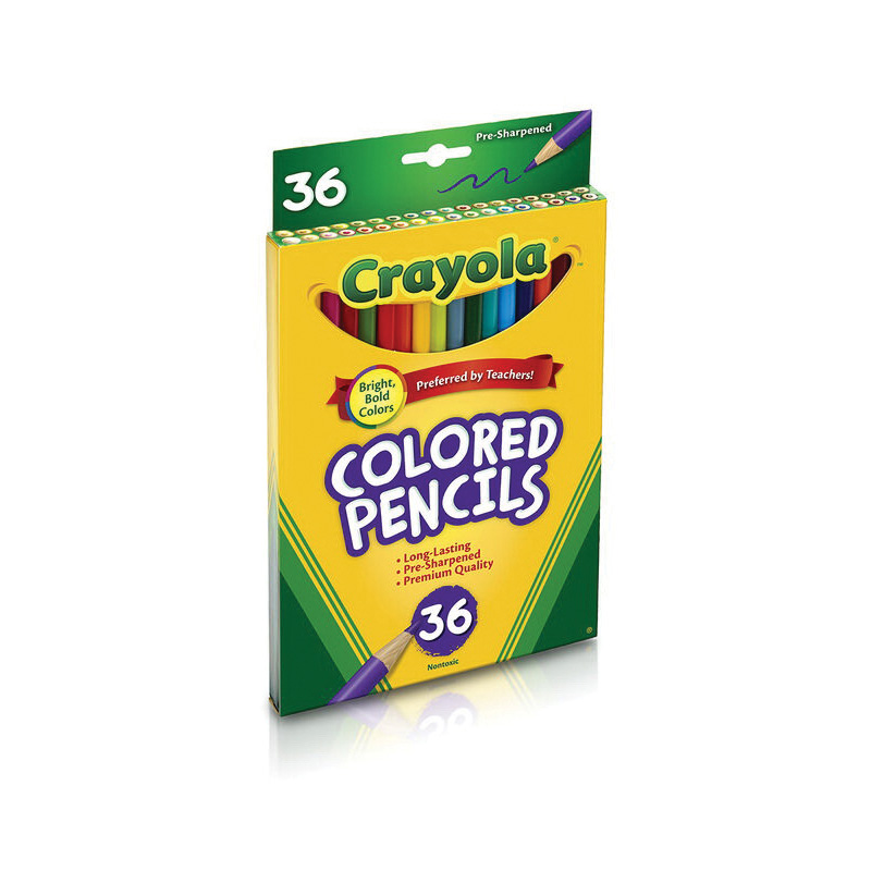 Crayola 68-4036 Colored Pencil, 3.3 mm Dia Lead, Assorted Lead, Wood Barrel - 2