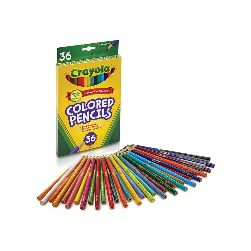 Crayola 68-4036 Colored Pencil, 3.3 mm Dia Lead, Assorted Lead, Wood Barrel - 4