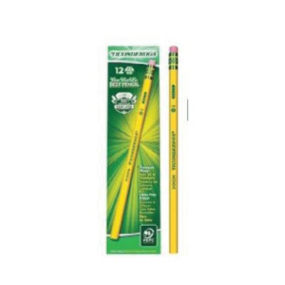 Dixon Ticonderoga 13885 Pencil, #2.5 Lead, Medium Lead, Black Lead, Wood Barrel - 1