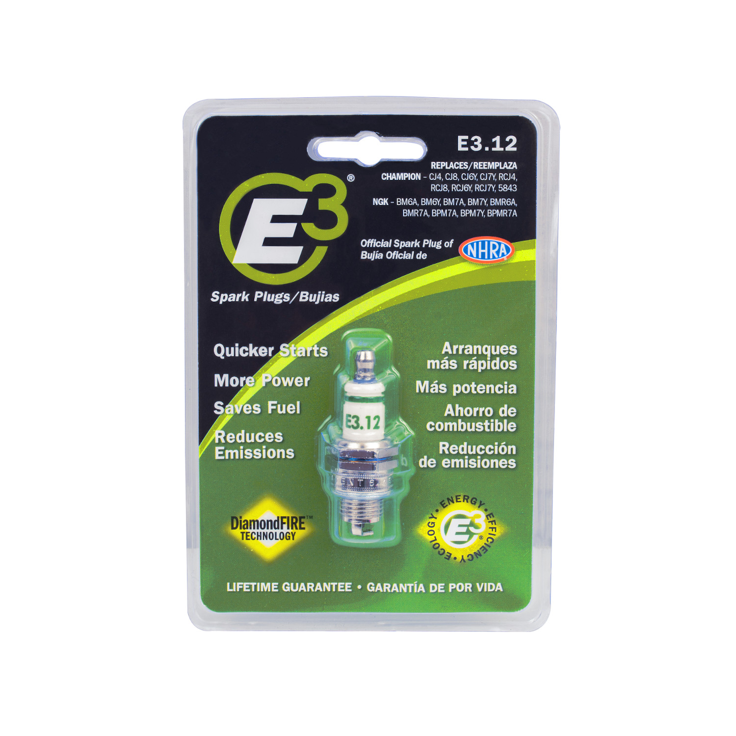 E3 E3.12 Spark Plug, 14 mm Thread, 3/4 in Hex - 2