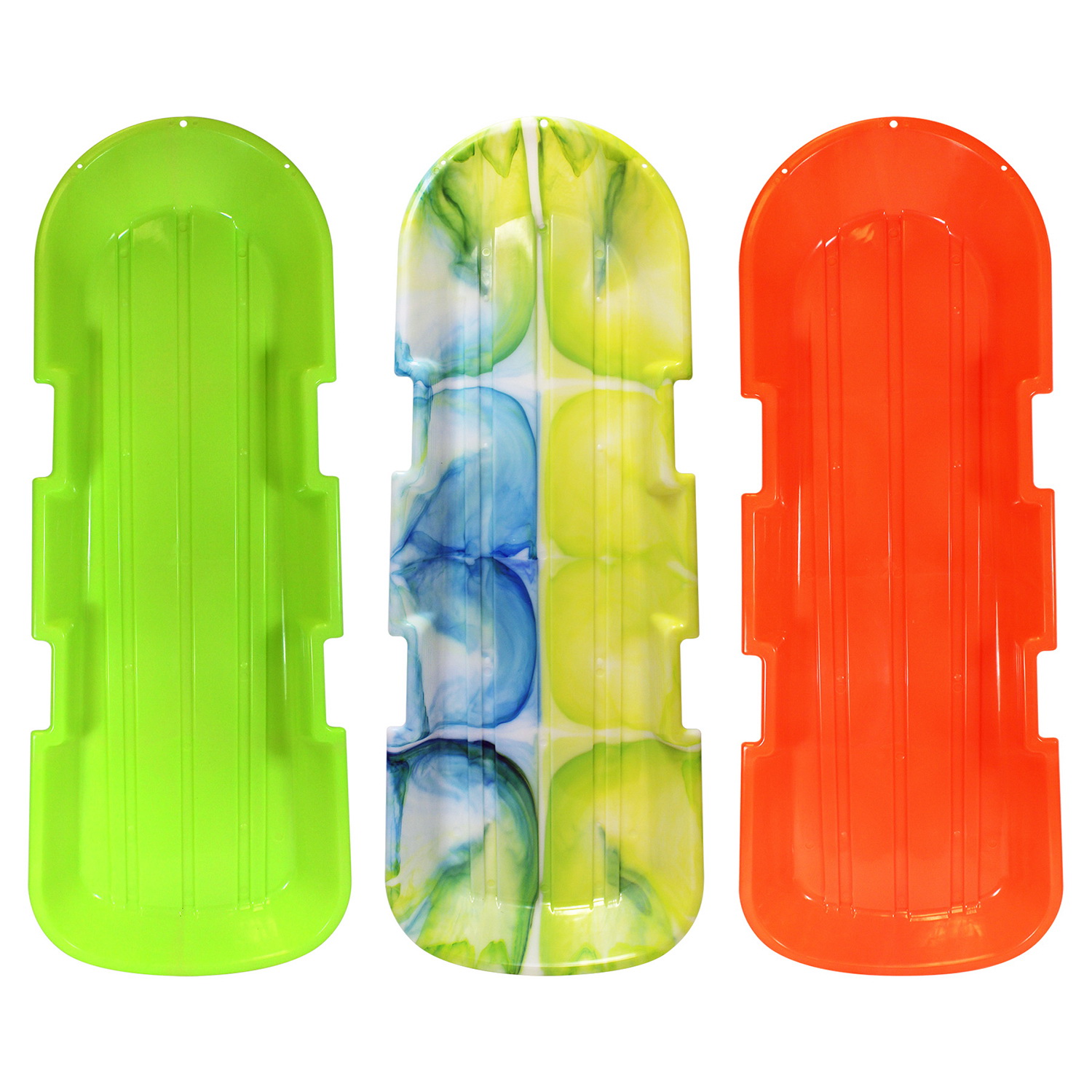 Emsco 1140/123 Sno-Twin Toboggan, 2, Poly, Assorted Day Glow