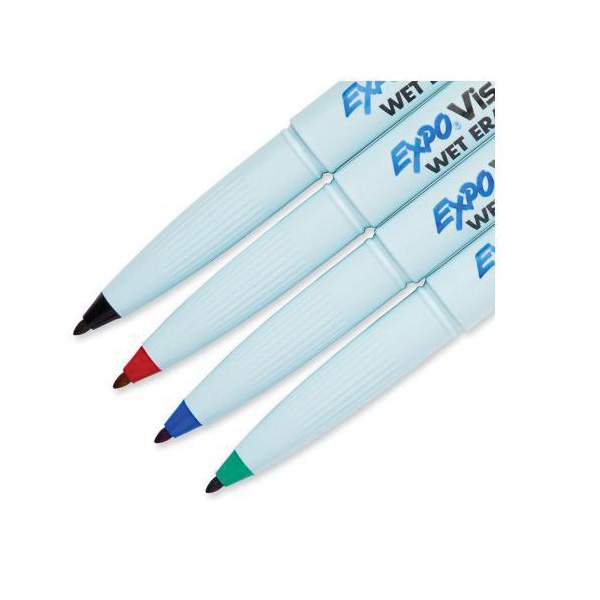 Expo Vis-a-Vis 16074 Wet Erase Marker, Fine Lead/Tip, S Lead/Tip, Assorted Lead/Tip - 1