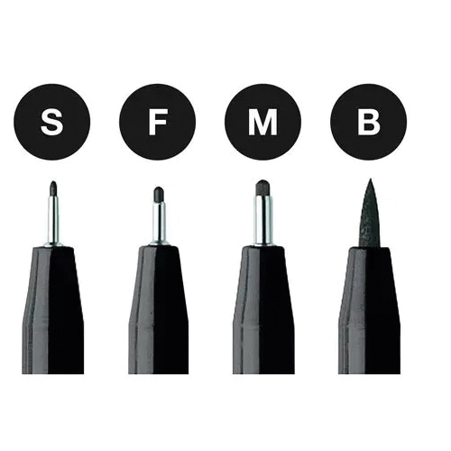 FABER-CASTELL Pitt Artist Pen 167100 Pen, Black, 4-Piece - 2