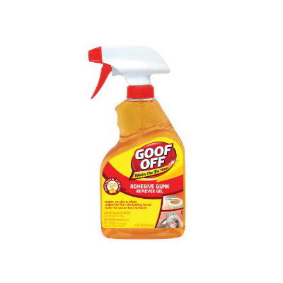 Goof Off FG790 Adhesive Remover, Gel, Clear Orange, 12 oz, Bottle - 1
