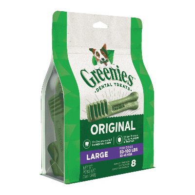 Greenies 428615 Dental Treat, Original Flavor, L Breed, 12 oz Pack - 2