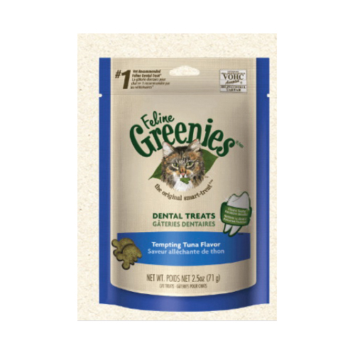 Feline Greenies 10162429 Cat Dental Treat, Tempting Tuna Flavor, 11 oz - 1
