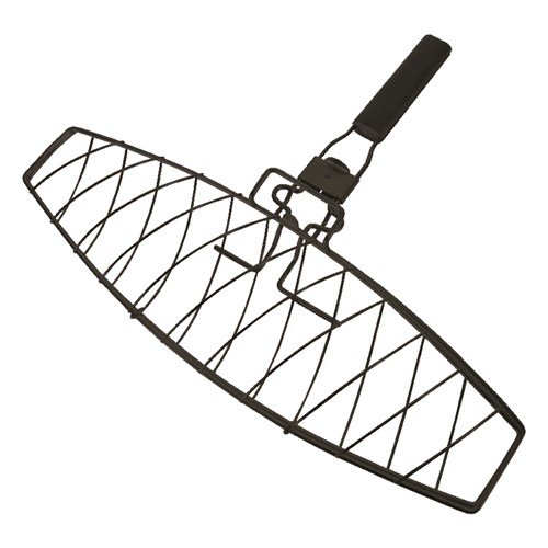 Grillmark 21015 Grill Basket, 16-1/4 in W Blade, Steel, Rubber Handle, Soft-Grip Handle, 16 in OAL - 1