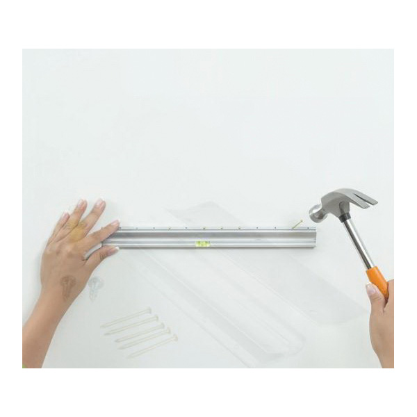 Apartment Hanger, Hangman, 120 lb, Aluminum, Silver, 0.3 in Projection, Bracket - 2