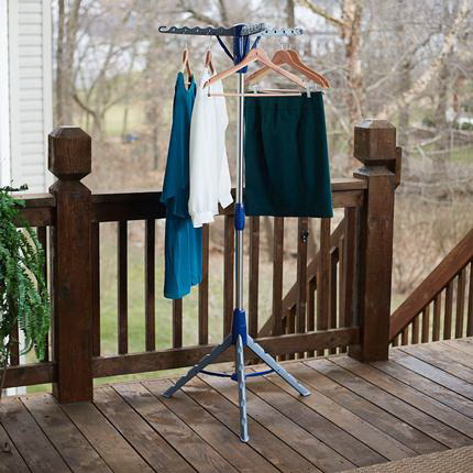 Household Essentials 5009 Tripod Clothes Dryer, 19.8 lb, Blue/Gray, 26 in W, 64.57 in H, 26 in L - 4
