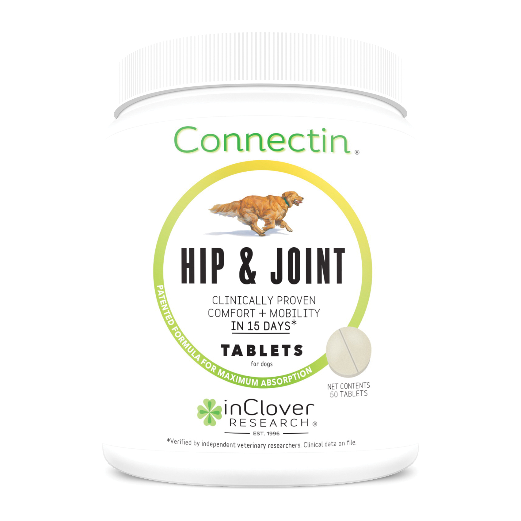 inClover RESEARCH T050 Canine Connectin' Crunchy Tablet, Pork Flavor Bottle - 1