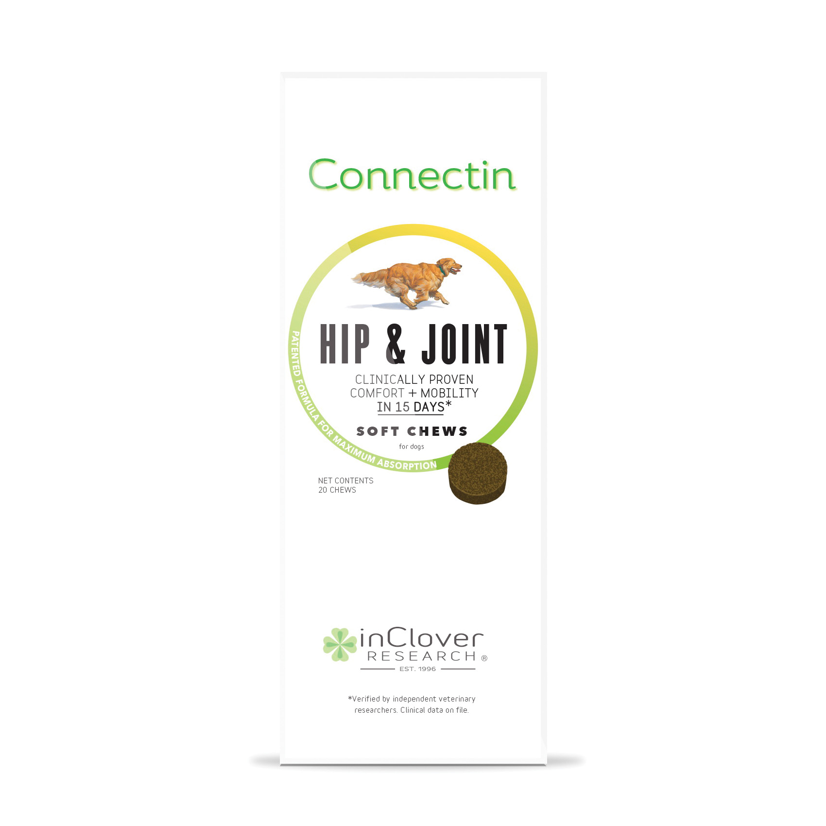 inClover RESEARCH ICSC20K9 Canine Connectin Soft Chew, Chicken Flavor - 1