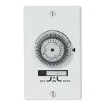 Intermatic IW IW700K Heavy-Duty Mechanical Timer, 20 A, Single Switch, 24 hr Time Setting, In-Wall Mounting, White - 1