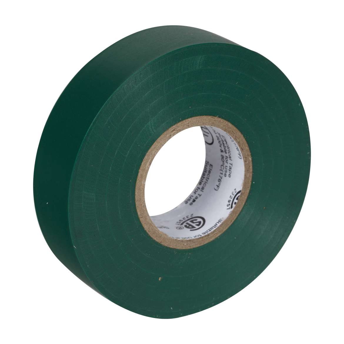 Duck 299014 Electrical Tape, 66 ft L, 3/4 in W, Vinyl Backing, Green