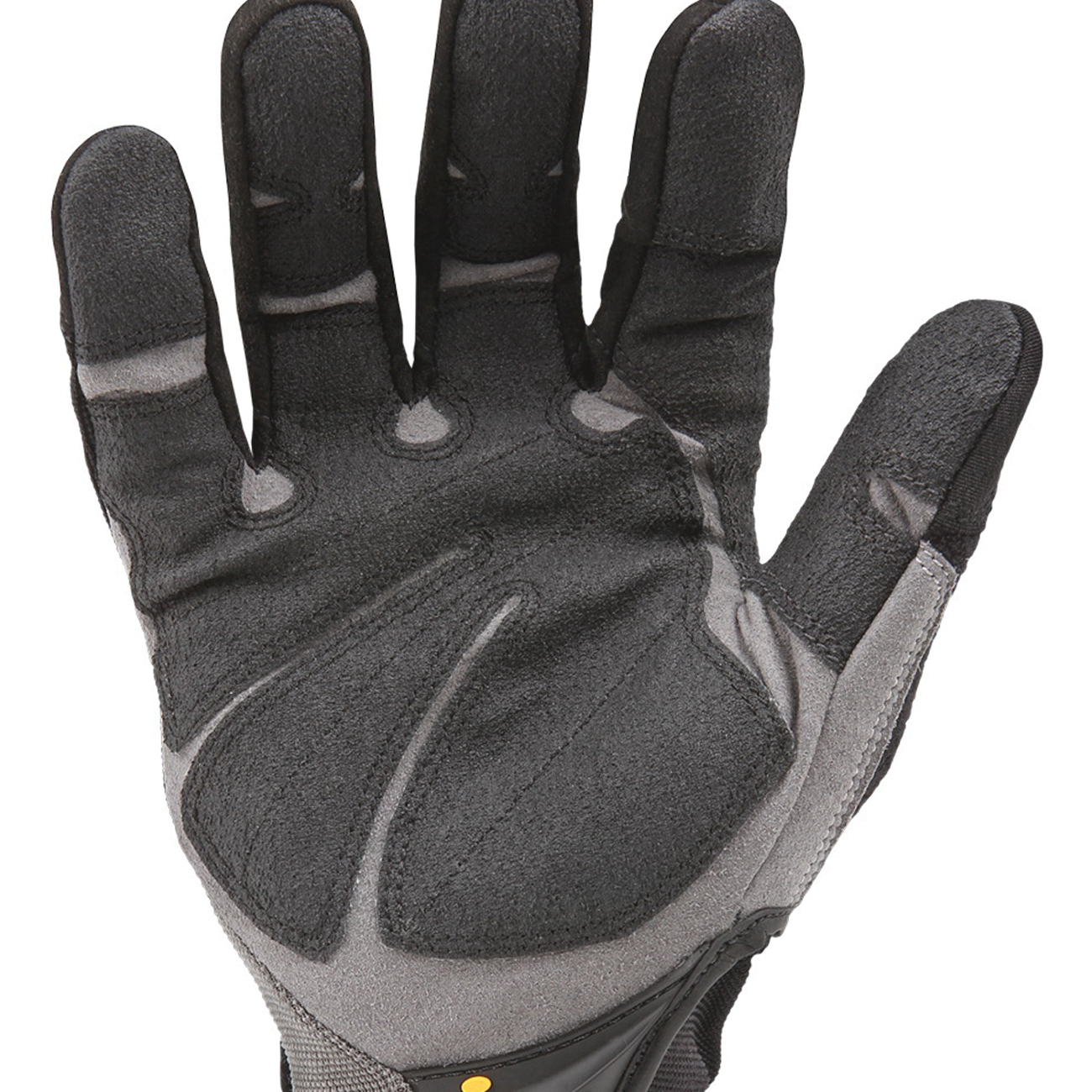 Ironclad HEAVY UTILITY HUG-03-M Gloves, Men's, M, Hook-and-Loop Cuff, Leather/Spandex, Black/Gray - 2