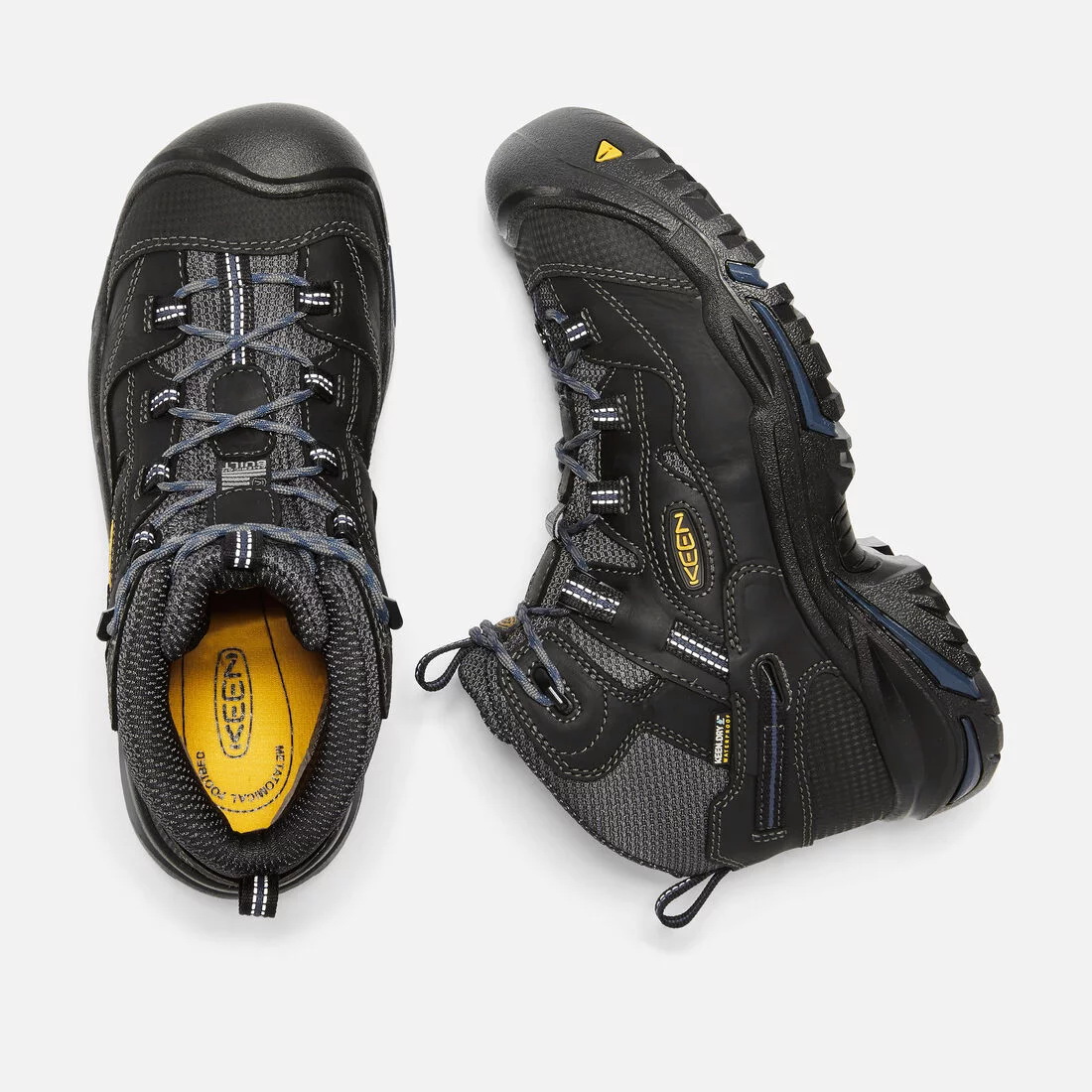 Keen BRADDOCK Series 1014605-9.5-D Work Boots, 9.5, D W, Raven, Leather, Lace-Up - 3