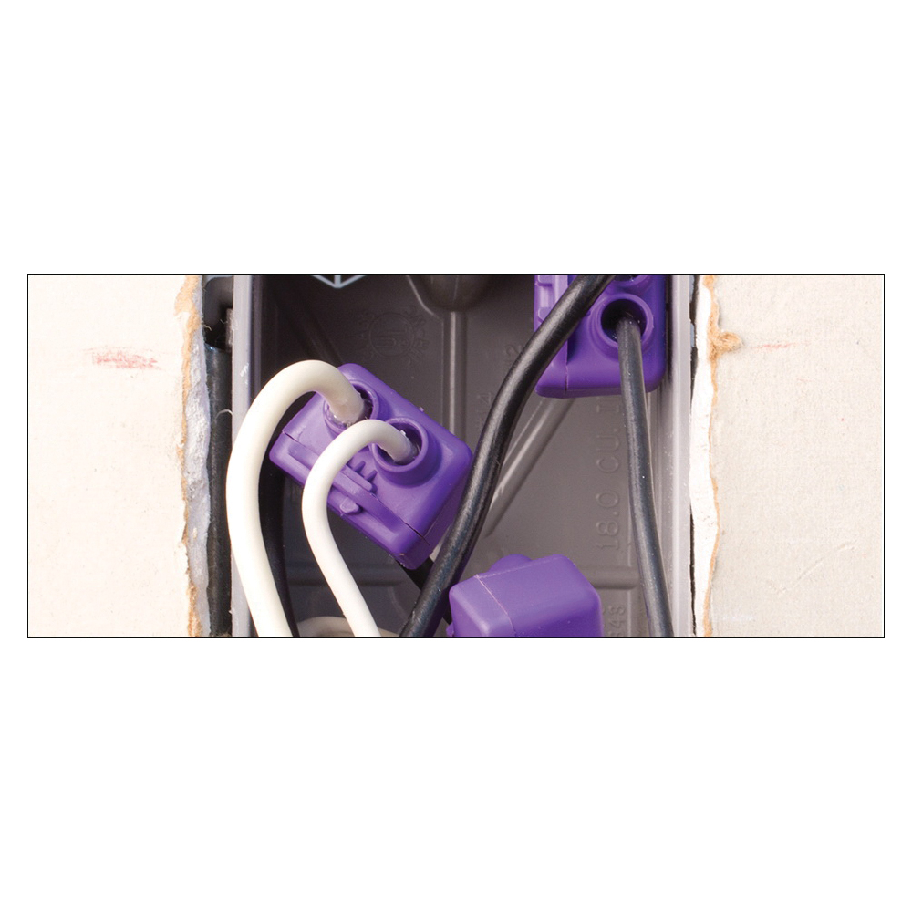 AlumiConn 2-Port Wire Connector, King Innovation, #12 to #10, #18 to #10 Wire, Silicone Contact, Purple, 10pk - 2