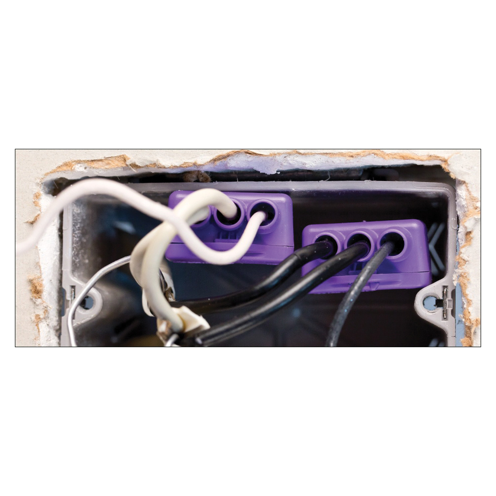 AlumiConn 3-Port Wire Connector, King Innovation, #12 to #10, #18 to #10 Wire, Silicone Contact, Purple, 10pk - 2