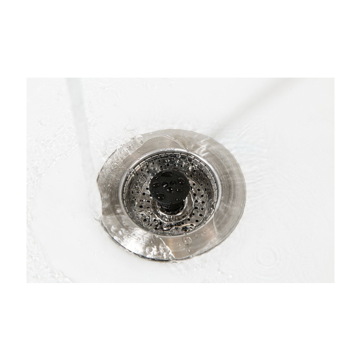 Kitchen SinkShroom 2161-WP-130 Kitchen Strainer, Anti-Clog, Stainless Steel, Silver, Chrome