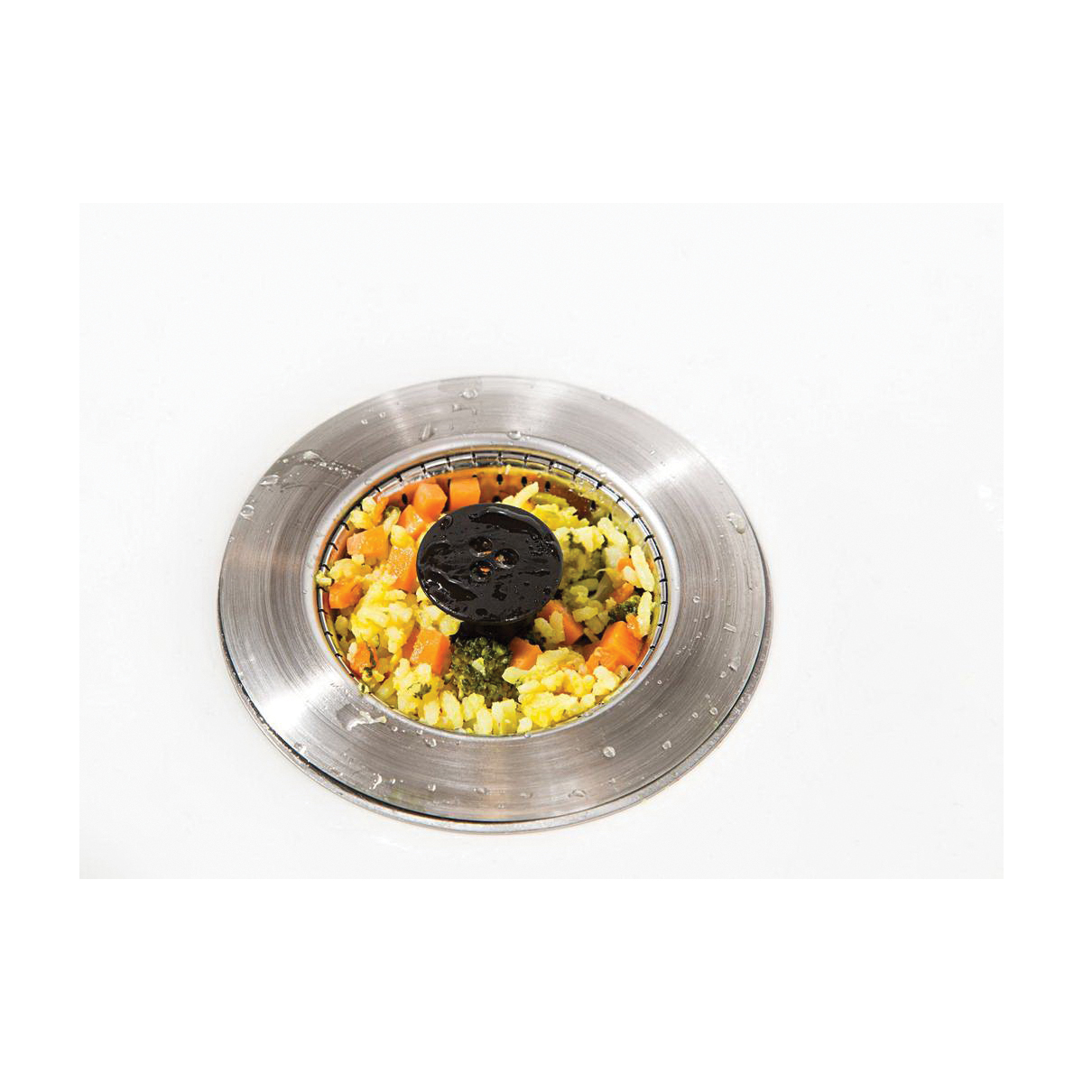 Kitchen SinkShroom 2161-WP-130 Kitchen Strainer, Anti-Clog, Stainless Steel, Silver, Chrome
