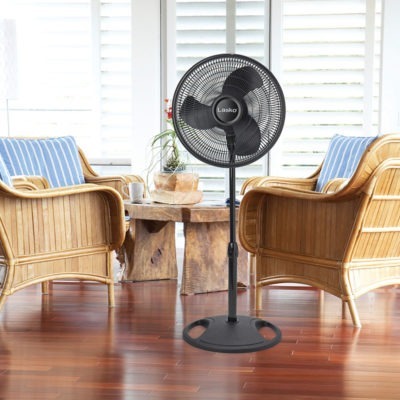Oscillating Stand Fan, Lasko, 120 V, 16 in Dia Blade, Plastic Housing Material, Black - 5
